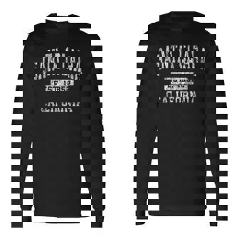 Santa Clara California Ca ビンテージ 確立されたスポーツデザイン 長袖Tシャツ - Kawaiitshirt