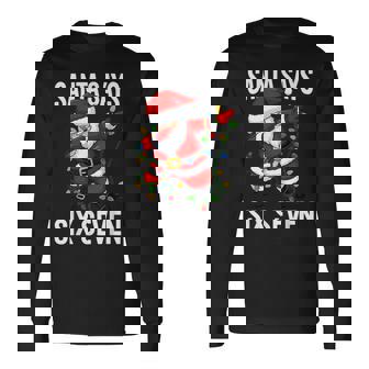 Santa Says Six Seven Christmas Trendy 6 7 Viral Meme Long Sleeve T-Shirt - Monsterry