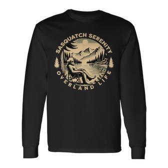 Sasquatch Serenity Overland Life Graphic Small Long Sleeve T-Shirt - Thegiftio UK