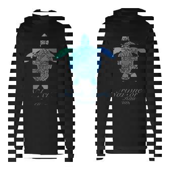 Save The Hawaii ウミガメ ハワイアン ブルー トライバル タートル ホヌ 長袖tシャツ 長袖Tシャツ - Kawaiitshirt