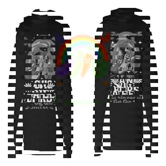 Saving Batteries Going Green Vegetarian Vegan Planet Earth Long Sleeve T-Shirt - Monsterry