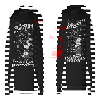 I Saw Mothman Kissing Santa Claus Christmas Santa Long Sleeve T-Shirt | Seseable UK