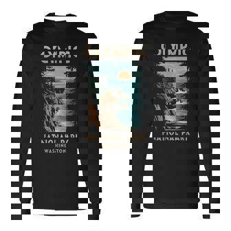 Scenic Sunset At Olympic National Park Washington Long Sleeve T-Shirt - Thegiftio