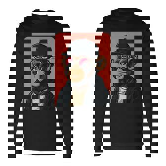 Scimmia Che Indossa Occhiali Daole Uomo Donnacimmia Grafica Maglietta a maniche lunghe - Novitaregali