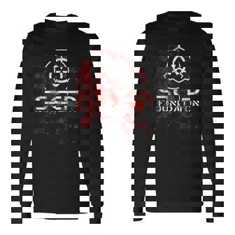 Scp、財団、血で 長袖tシャツ 長袖Tシャツ - Kawaiitshirt