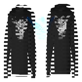 Shaka T Shirt Ocean Surfing Wave Surfer Hawaii Hang T-Shirt Long Sleeve T-Shirt | Mazezy