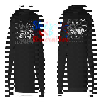 She's My Firecracker 4Th Of July Fireworks Couples Long Sleeve T-Shirt - Monsterry