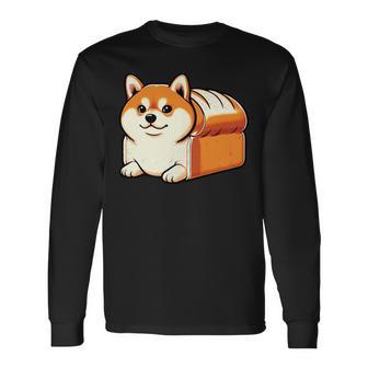 Shiba Inu Loaf Of Bread Kawaii Vintage Style Long Sleeve T-Shirt | Mazezy