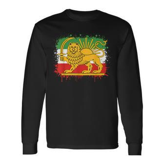 Shir O Khorshid Persia Lion And Sun Iran Persian Long Sleeve T-Shirt - Thegiftio UK