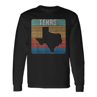Silhouette Du Texas T-shirt à manches longues - Cadeauxyz