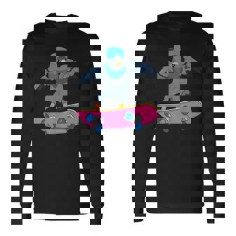 Skateboard Pigeon kateboard 80S Pigeonkater T-shirt à manches longues - Cadeauxyz