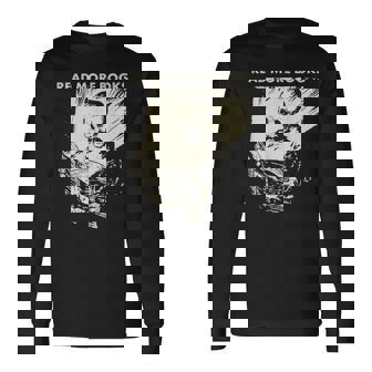 Skeleton Read More Books Long Sleeve T-Shirt | Mazezy