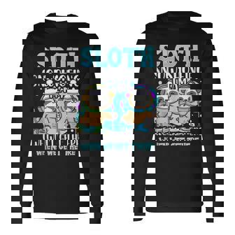 Sloth Snowshoeing Team Snowshoe Hike Tank Top Long Sleeve T-Shirt | Mazezy