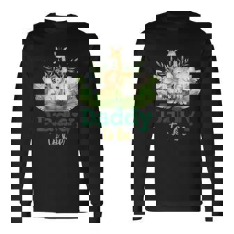 Soon To Be Daddy Jungle Animals Safari Baby Reveal Long Sleeve T-Shirt | Mazezy