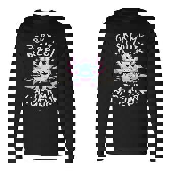 Sorry My Axolotl Ate My Homework Kawaii Axolotl Long Sleeve T-Shirt - Thegiftio
