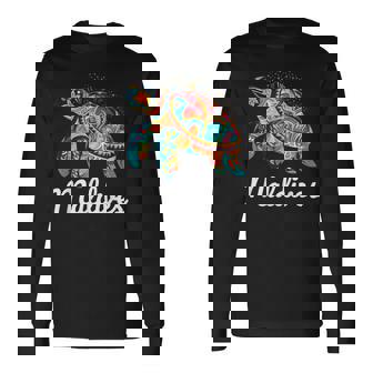 Souvenir Des Maldives T-shirt à manches longues - Cadeauxyz