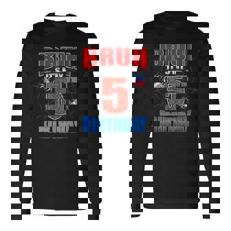 Spider Web 5 Years Old Bruh It's My 5Th Birthday Boy Party Long Sleeve T-Shirt - Thegiftio