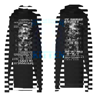 Stay Behind Me Kitten It's Gonna Get Wild Werewolf Meme Long Sleeve T-Shirt - Monsterry