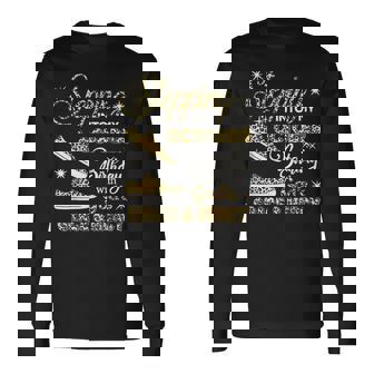 Stepping Into My October Birthday Leopard God Grace Mercy Long Sleeve T-Shirt | Seseable CA