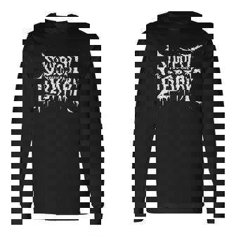 Support Your Local Library Metal Style Horror Bookworm Long Sleeve T-Shirt - Thegiftio