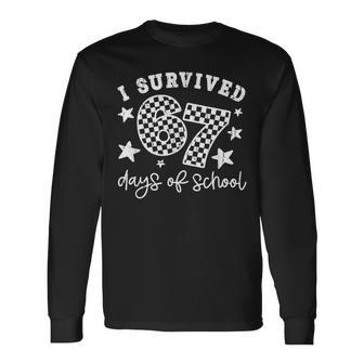 I Survived 67 Six-Seven Days Of School Meme Long Sleeve T-Shirt - Thegiftio UK