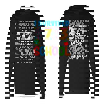 I Survived 6733 100Th Day Of School Principal Life Long Sleeve T-Shirt - Thegiftio