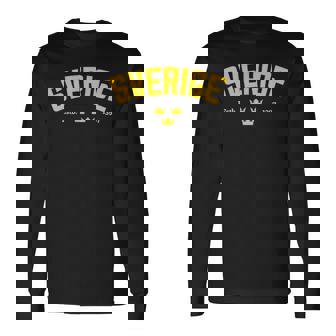 Sverige スウェーデン トレ クロナー スウェーデン ホリデー 長袖Tシャツ - Kawaiitshirt