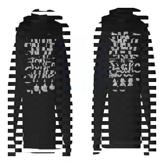 Sweat Is My Sparcle Workout Gym Long Sleeve T-Shirt - Monsterry