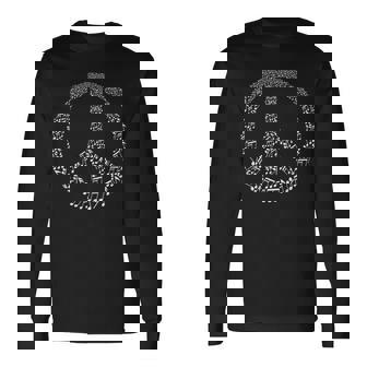 Symbole De La Paix Avec Notes De Musique T-shirt à manches longues - Cadeauxyz