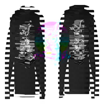 Synthwave Lapin Dj Lunettes Lapins T-shirt à manches longues - Cadeauxyz