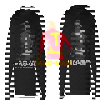 Taco-Man 面白い 反トランプ ハロウィーン 政治的コスチュームアイデア 長袖Tシャツ - Kawaiitshirt