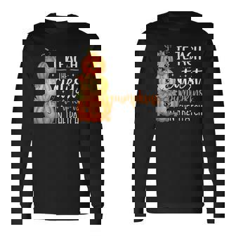 I Teach The Cutest Pumpkins In The Patch Fall Autumn Teacher Long Sleeve T-Shirt | Seseable FR