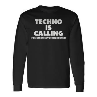 Techno Appelle Musique Techno Berlin Musique Techno T-shirt à manches longues - Cadeauxyz