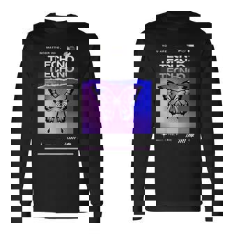 Techno Butterfly Rave Feel Freedom Trance Love Club Long Sleeve T-Shirt | Mazezy