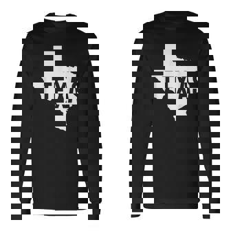 Texas Map Usa Urban T-shirt à manches longues - Cadeauxyz