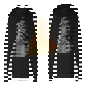 Thinking Monkey Meme Cute Long Sleeve T-Shirt | Seseable FR