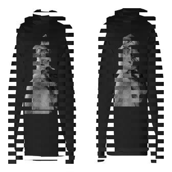 Thinking Monkey Meme Long Sleeve T-Shirt | Seseable FR