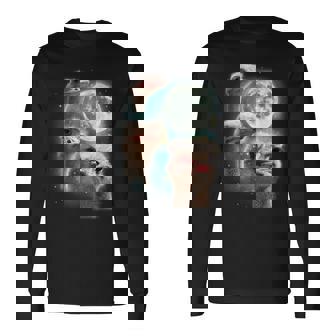 Three Ostrich Moon Hilarious Flightless 3 Bird Parody Long Sleeve T-Shirt - Thegiftio