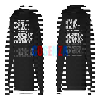 Tifoso Cosenza Pizza Birra Uomoemplice Maglietta a maniche lunghe - Novitaregali