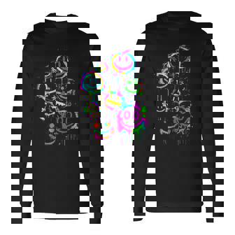 Trippy Vaporwave EDM Rave Festival House Techno Tee Long Sleeve T-Shirt | Mazezy