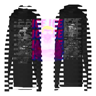 Trump Ice Agent Ice Immigration T For Men Long Sleeve T-Shirt - Thegiftio