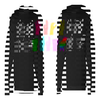 Trump Sign Language Subtle Anti Trump Lgbtq Long Sleeve T-Shirt - Monsterry