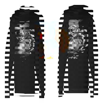 Turkey Dressed Shark Thanksgiving Parties Turkey Day 2024 Long Sleeve T-Shirt - Monsterry