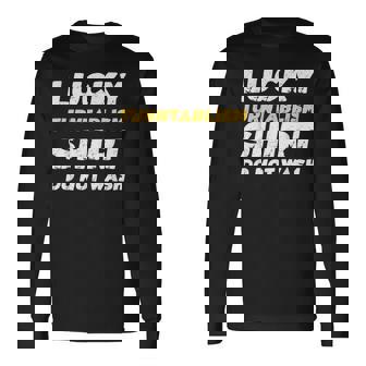 Turntablism Lucky Turntablism Shirt Do Not Wash Long Sleeve T-Shirt | Mazezy