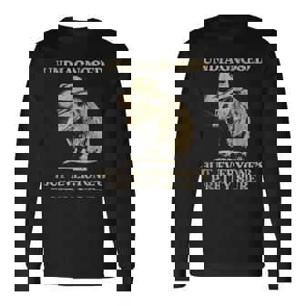 Undiagnosed But Everyone Pretty Sure Cowboy Opossum Long Sleeve T-Shirt - Monsterry