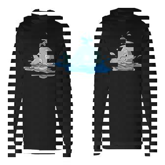 Une Jolie Baleine Nage Dans La Mer T-shirt à manches longues - Cadeauxyz