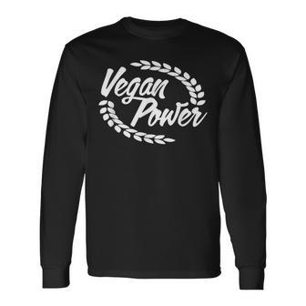Vegan Poweregetariereganer Tierliebhaber Umweltfreund Langarmshirts - Geschenkecke