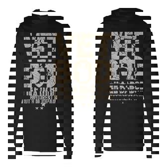 Vet Bod Like A Dad Bod Military Veteran Dad Long Sleeve T-Shirt | Seseable FR