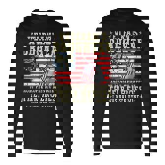 Veteran's Daughter Most People Never Meet Their Heroes Usa Long Sleeve T-Shirt | Seseable CA