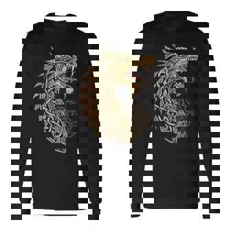 Viking Ouroboros – Jörmungandr Knotwork Dragon Long Sleeve T-Shirt - Monsterry